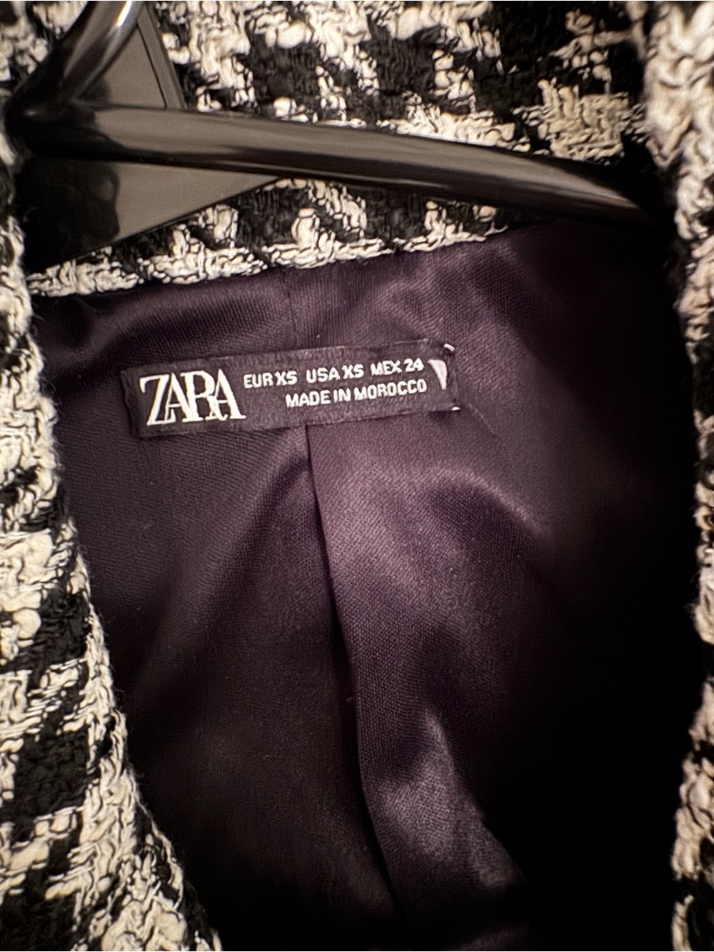Zara Black and White Houndstooth Blazer Dress - Picture 5 of 5